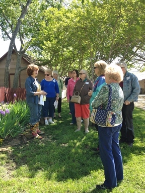 Jonni Negri leads a walking tour of the heritage f